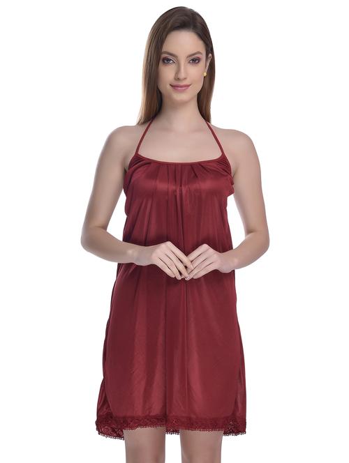 halter neck solid babydoll - 18403571 - Very Small Image - 1