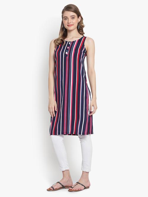 women's straight kurta - 18403632 - Very Small Image - 1