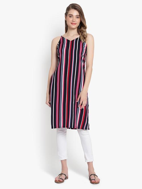 women's straight kurta - 18403638 - Very Small Image - 1