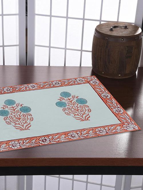 texstylers cotton canvas jaipuri block printed table placemats - 18405642 - Very Small Image - 1