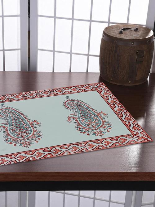texstylers cotton canvas jaipuri block printed table placemats - 18405644 - Very Small Image - 1