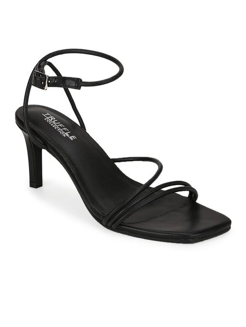 black pu ankle strap sandals - 18405948 - Very Small Image - 1