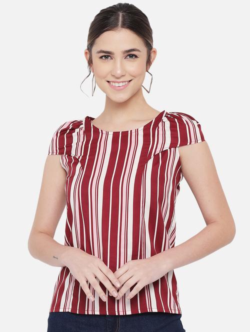 women's straight round neck top - 18407260 - Very Small Image - 1
