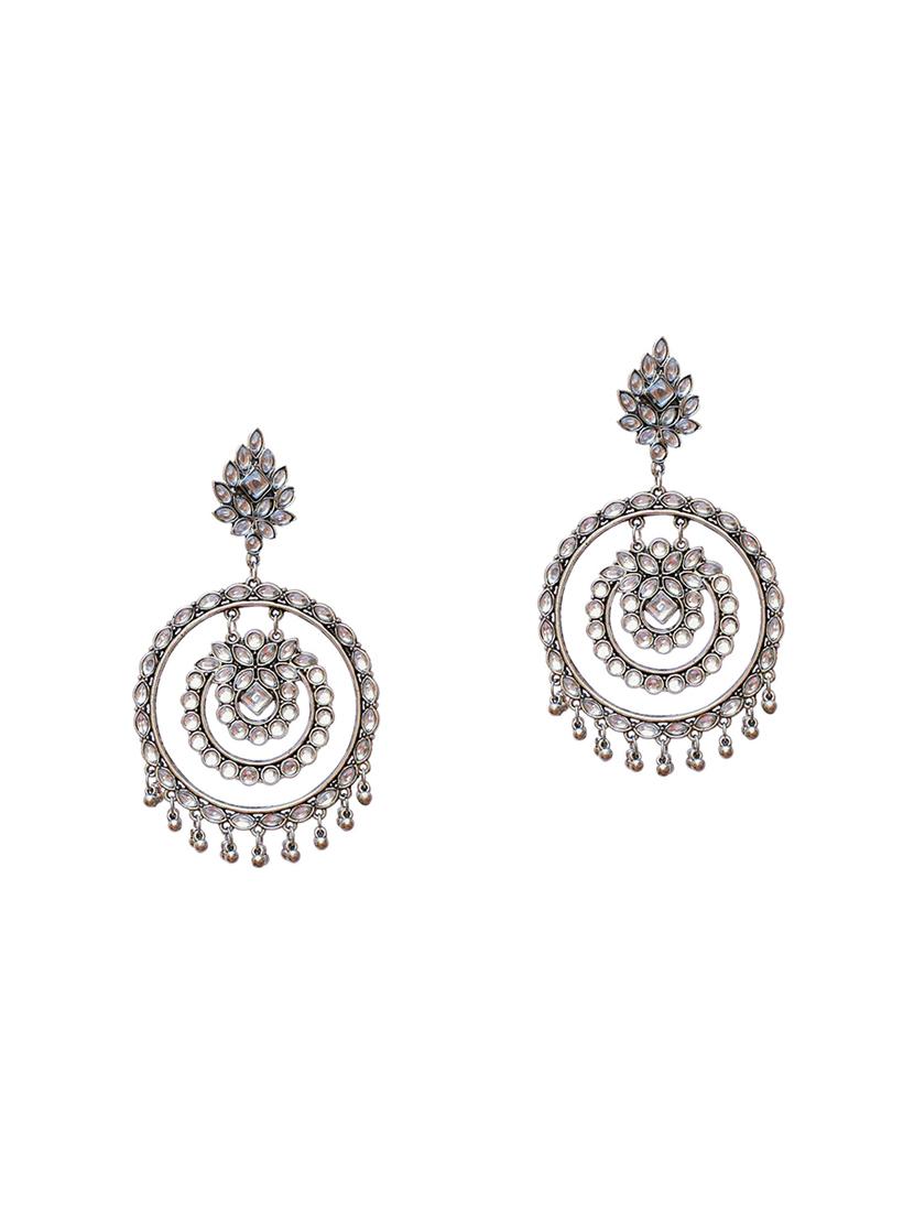 silver plated chandballi earring - 18407892 - Zoom Image - 2