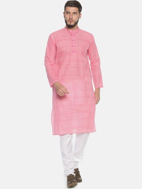 pink melange long kurta - 18408428 - Very Small Image - 1
