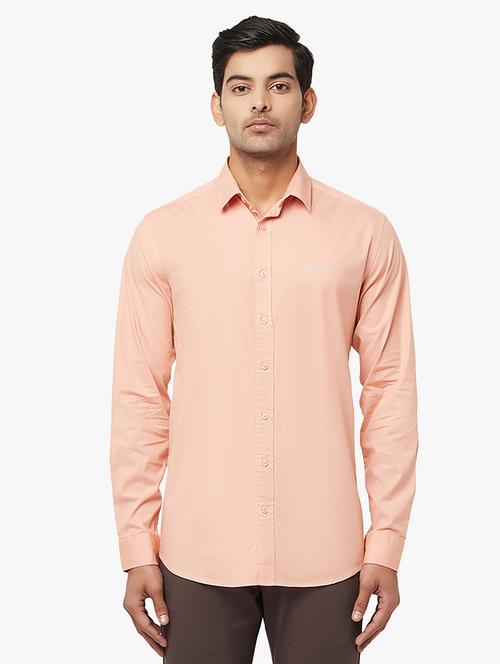pink solid casual shirt - 18410270 - Very Small Image - 1
