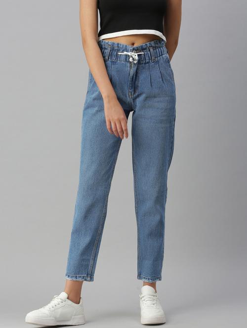 women's plain slouchy jeans - 18410292 - Very Small Image - 1