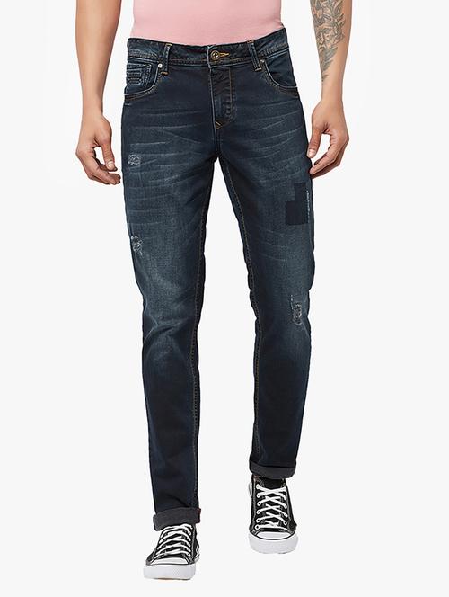 dark blue regular  plain jean - 18410348 - Very Small Image - 1