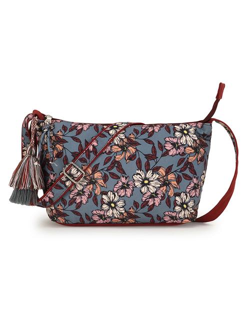 grey floral regular sling bag - 18410744 - Very Small Image - 1