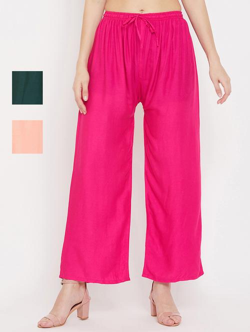 set of 3 pcs solid palazzo - 18412062 - Very Small Image - 1