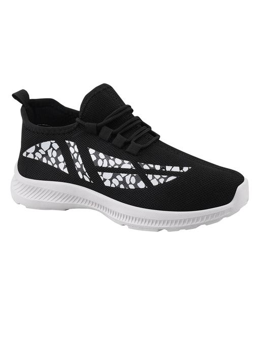 black mesh laceup sports shoes - 18412528 - Very Small Image - 1