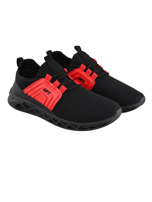 black mesh laceup sports shoes - 18412556 - Very Small Image - 1