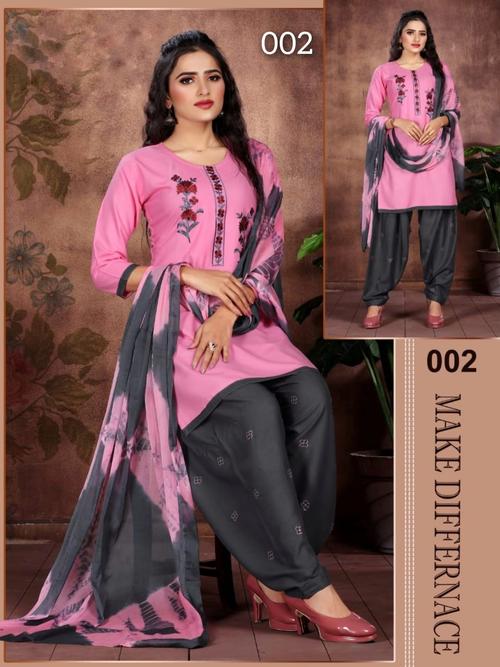 cotton printed suit with dupatta  - 18412696 - Very Small Image - 1