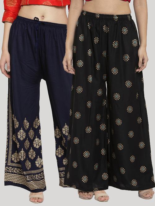 Set Of 2 Pcs Printed Palazzo - 18412716 - Very Small Image - 1
