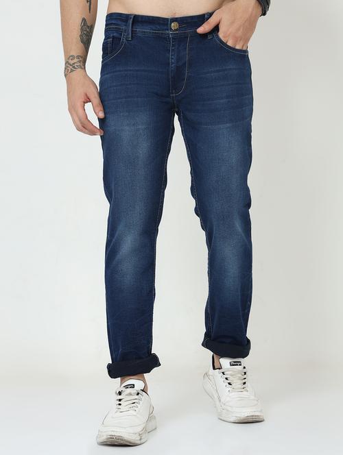 navy blue light-washed denim jean - 18412888 - Very Small Image - 1