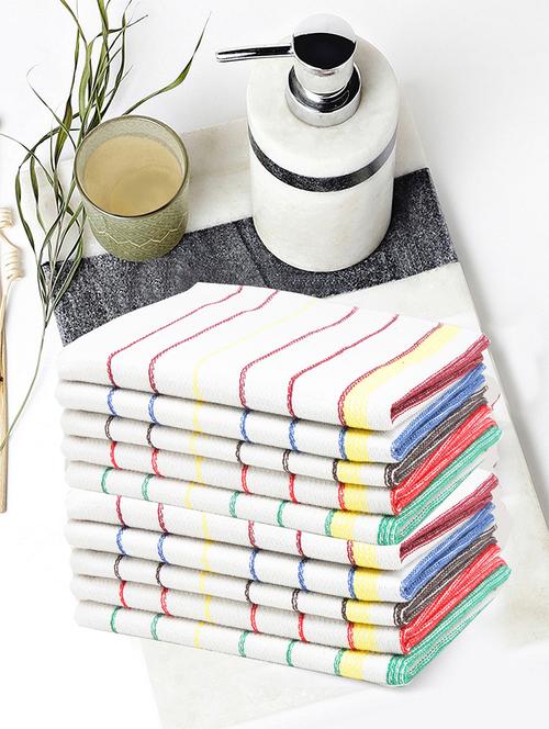 klotthe set of 6 pure cotton maroon hand towels - 18413366 - Very Small Image - 1