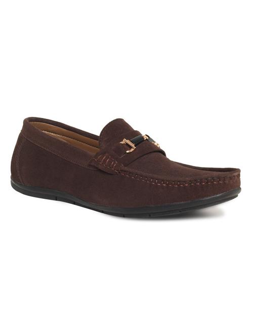 brown suede slip on loafers - 18414249 - Very Small Image - 1
