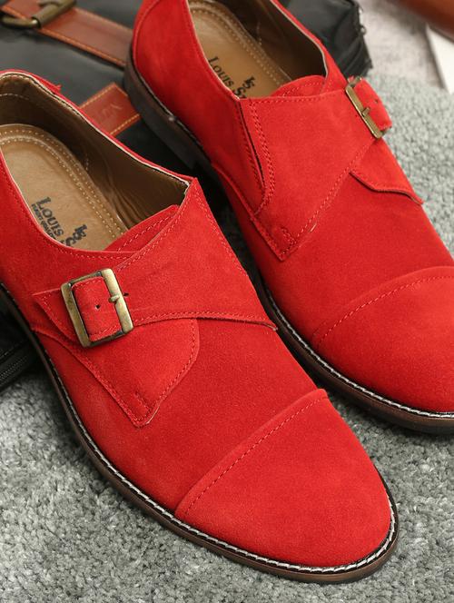 red suede slip on loafers - 18414266 - Very Small Image - 1