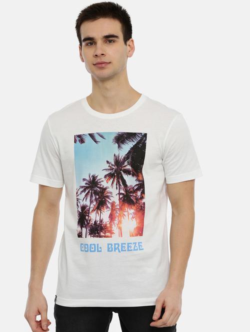 white front print t-shirt - 18414572 - Very Small Image - 1