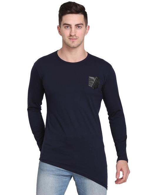 navy blue solid t-shirt - 18414712 - Very Small Image - 1