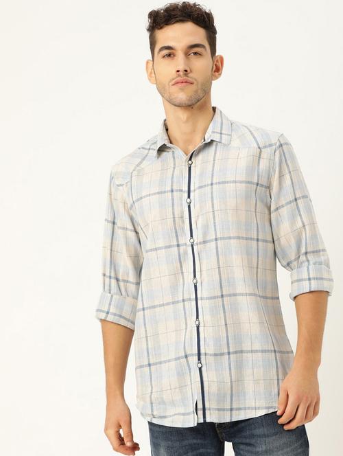 mens checks casual shirt - 18414783 - Very Small Image - 1