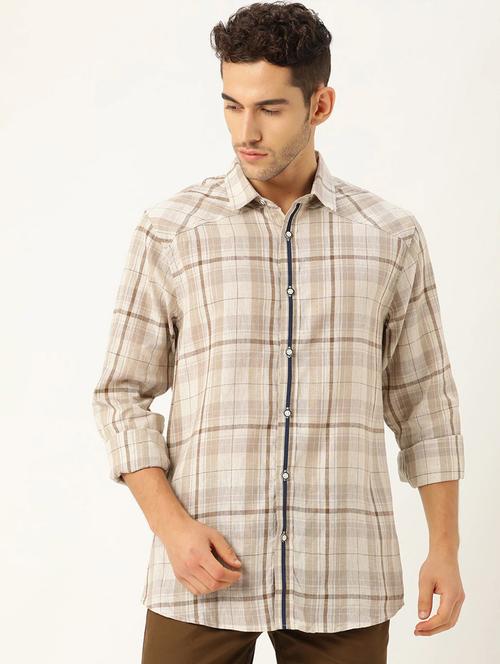 mens checks casual shirt - 18414789 - Very Small Image - 1