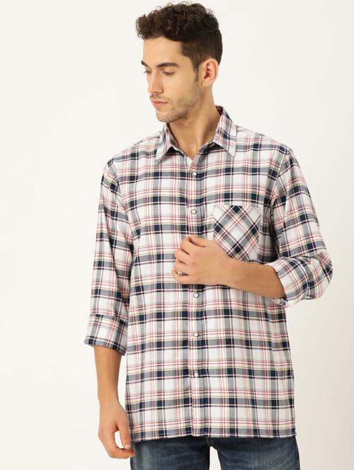 mens checks casual shirt - 18414822 - Very Small Image - 1