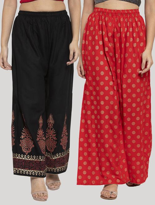 set of 2 pcs printed palazzo - 18415052 - Very Small Image - 1