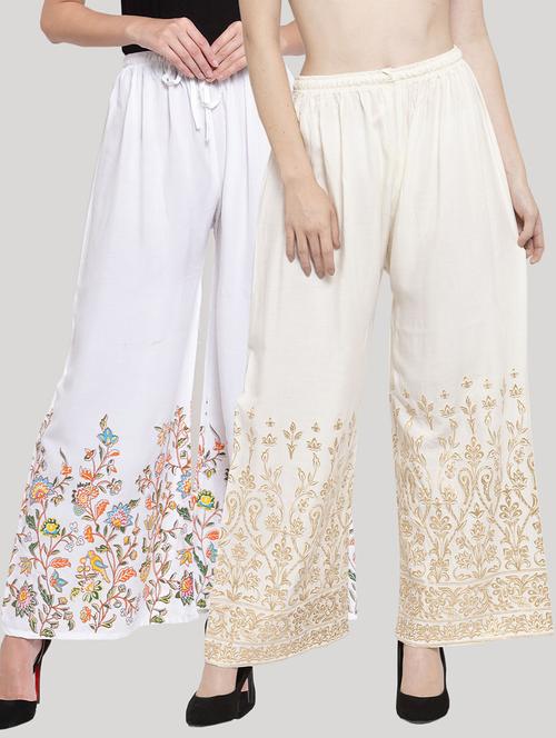 set of 2 pcs printed palazzo - 18415101 - Very Small Image - 1