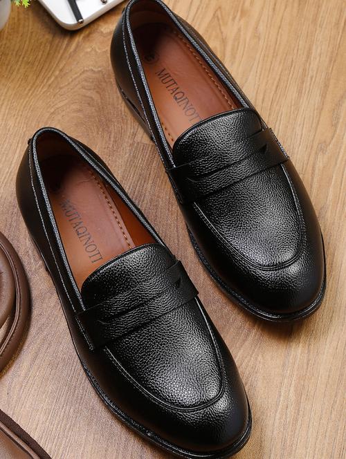 black leather slip on loafers - 18415501 - Very Small Image - 1