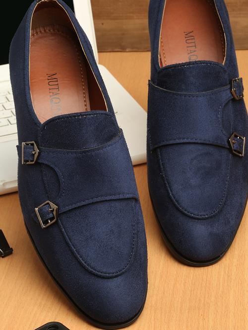 blue suede slip on loafers - 18415509 - Very Small Image - 1