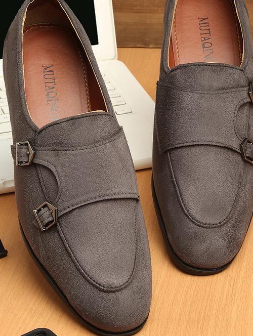 grey suede slip on loafers - 18415512 - Very Small Image - 1