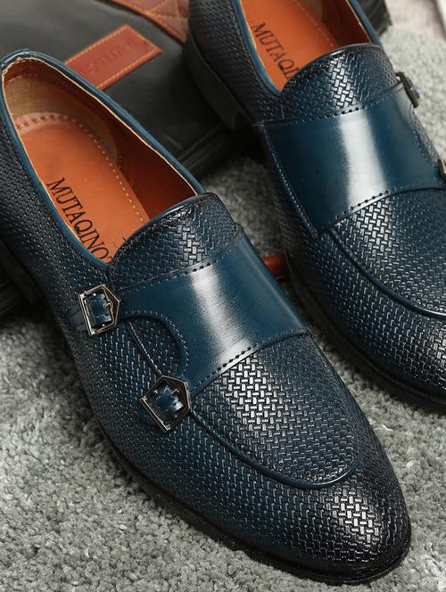 blue leather slip on loafers - 18415513 - Very Small Image - 1