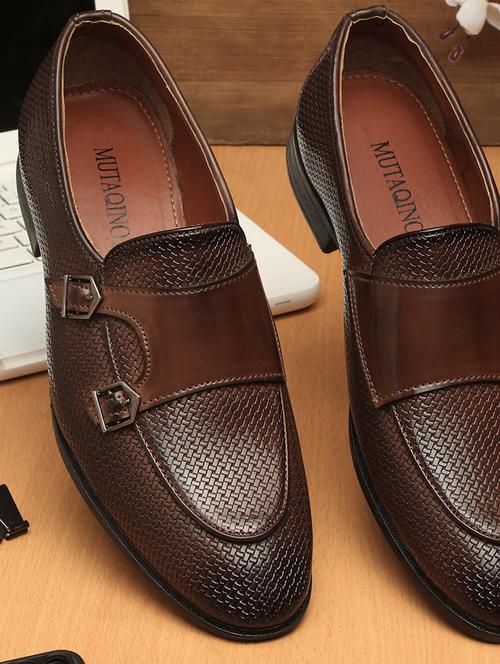 brown leather slip on loafers - 18415514 - Very Small Image - 1