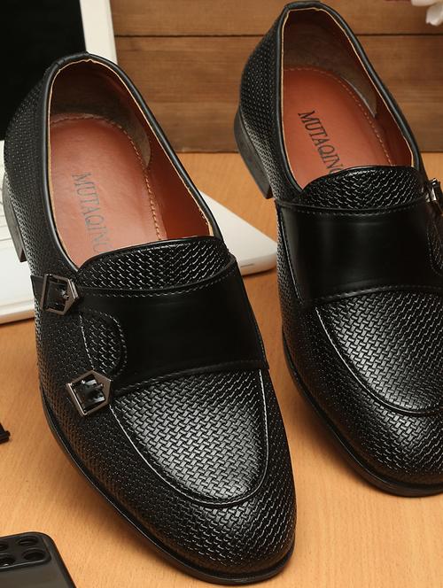 black leather slip on loafers - 18415516 - Very Small Image - 1