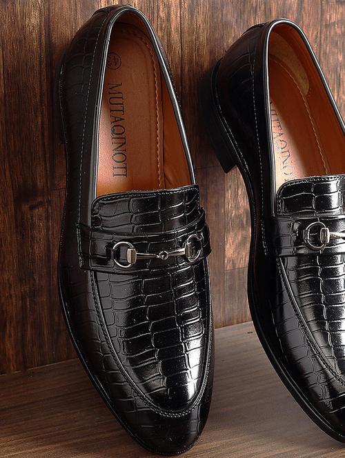 black leather slip on loafers - 18415524 - Very Small Image - 1