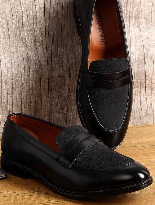 black leather slip on loafers - 18415537 - Very Small Image - 1