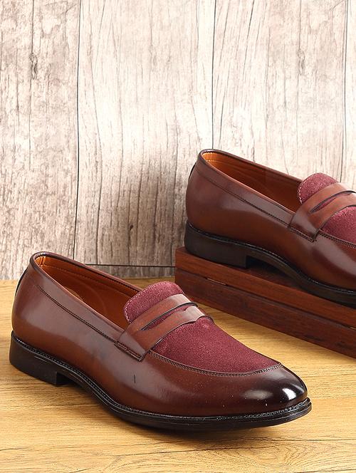 red leather slip on loafers - 18415539 - Very Small Image - 1
