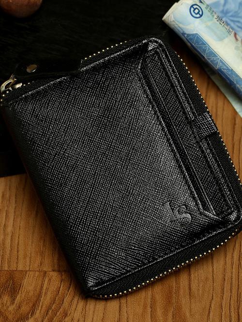 jet black leather wallet - 18416037 - Very Small Image - 1