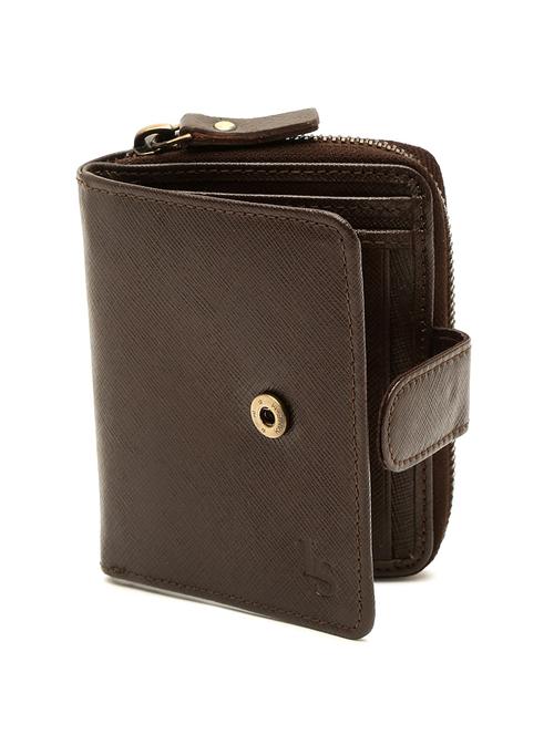 brown solid leather wallet - 18416039 - Very Small Image - 1