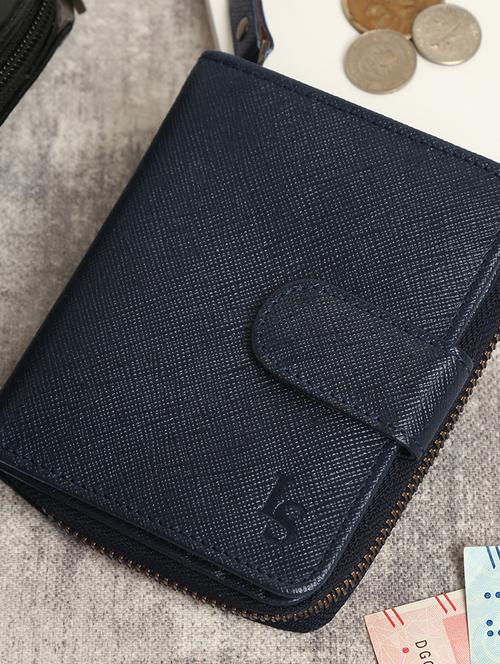 denim blue leather wallet - 18416043 - Very Small Image - 1