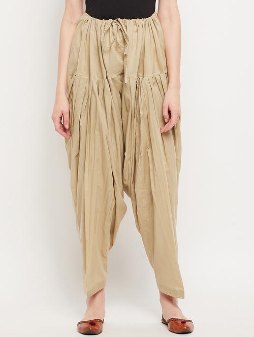 beige cotton salwar salwars - 18416475 - Very Small Image - 1