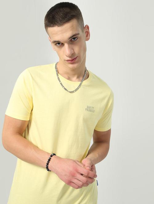 yellow  back print t-shirt - 18416776 - Very Small Image - 1