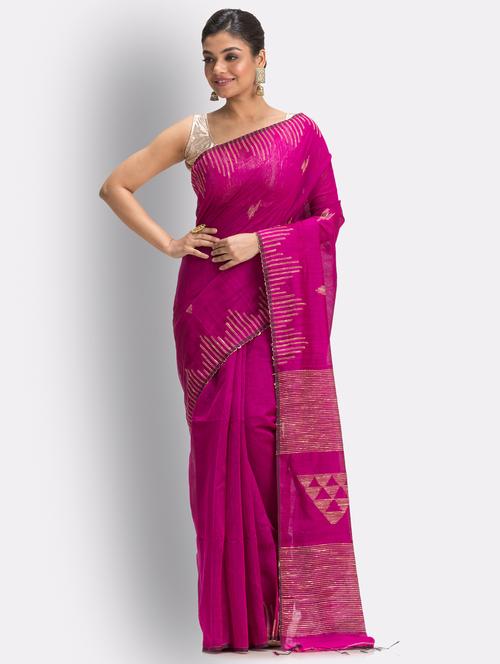 self design woven saree with blouse - 18416863 - Very Small Image - 1
