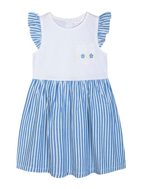 girls round neck cap sleeve frock - 18417273 - Very Small Image - 1