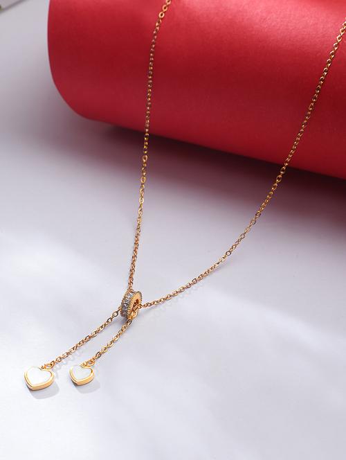 golden heart pendant necklace - 18417305 - Very Small Image - 1