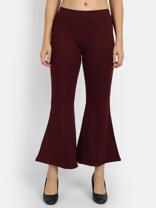 high rise solid flat front trouser - 18417357 - Very Small Image - 1