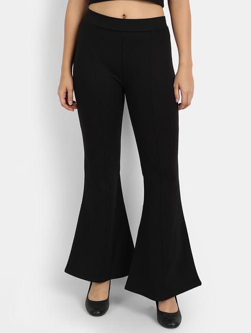 high rise solid flat front trouser - 18417358 - Very Small Image - 1