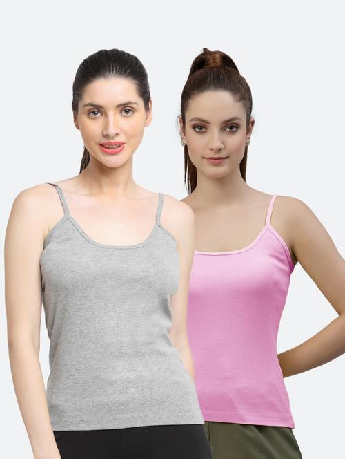 pack of 2 solid camisoles - 18418136 - Very Small Image - 1