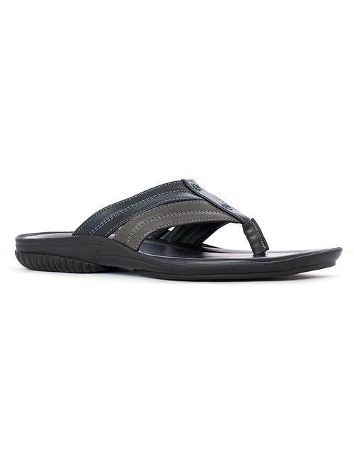 black synthetic & mesh slip on flip flops - 18418234 - Very Small Image - 1